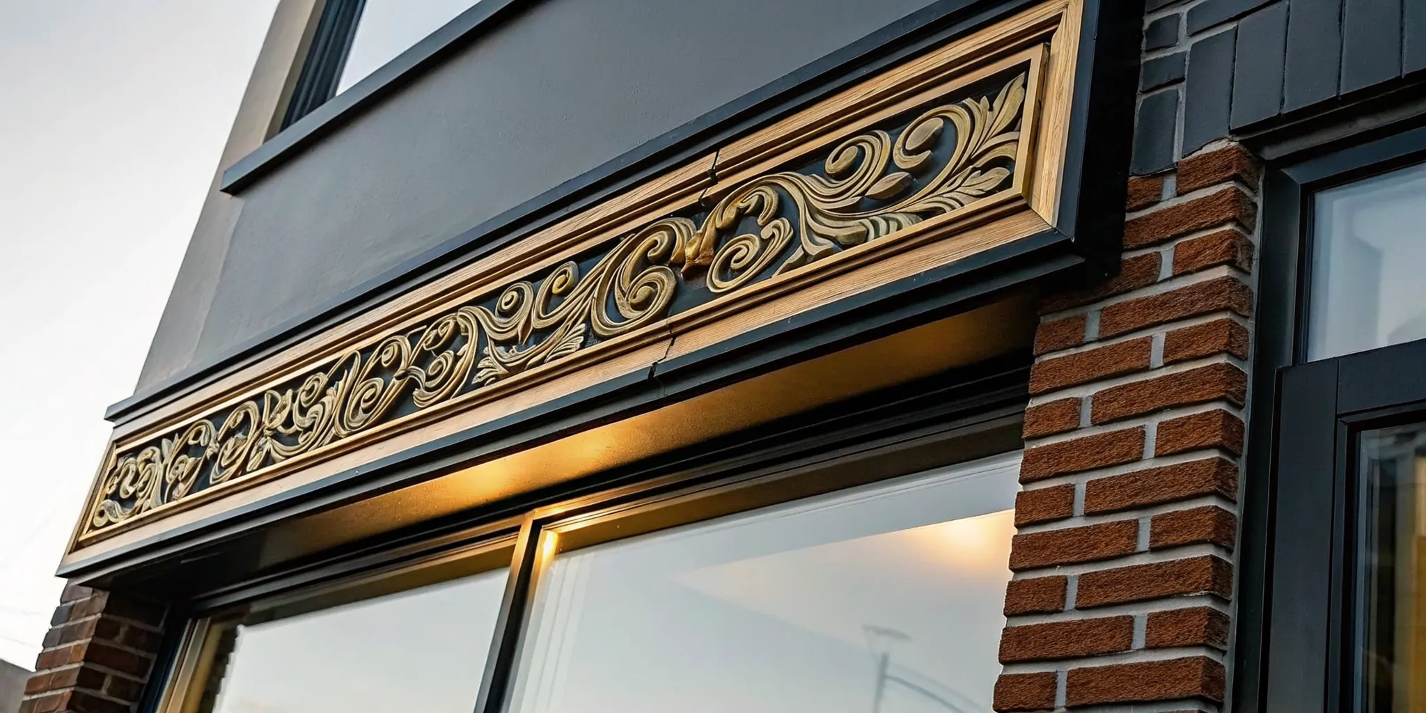 A newly installed custom carved business sign made of high-quality cedar for a local professional office